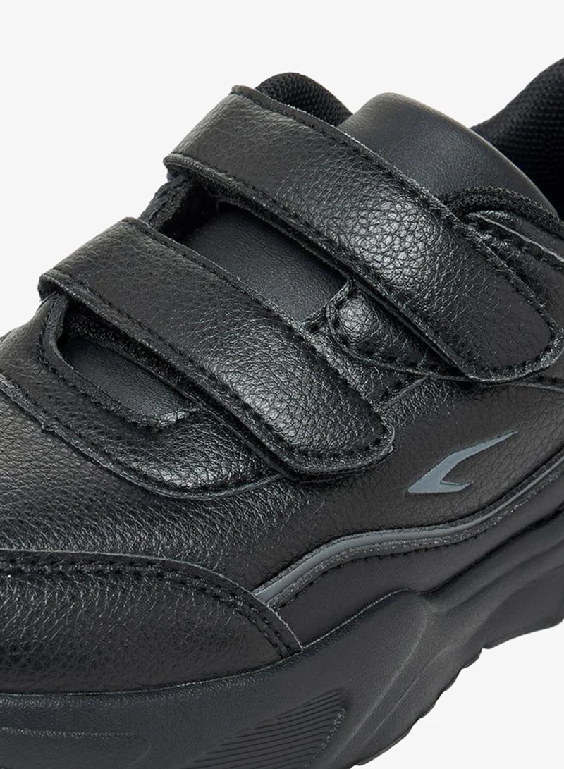 Dash BLACK Unisex Panelled Hook & Loop School Shoes  | Best Price UAE
