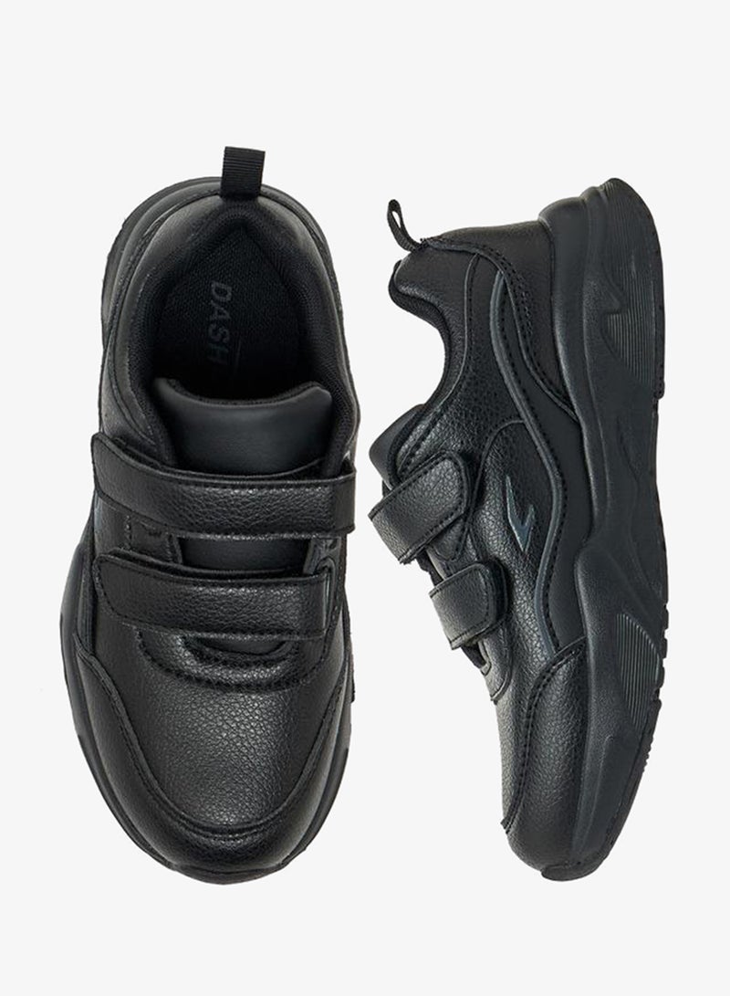 Dash Unisex Panelled Hook & Loop School Shoes - Image 1