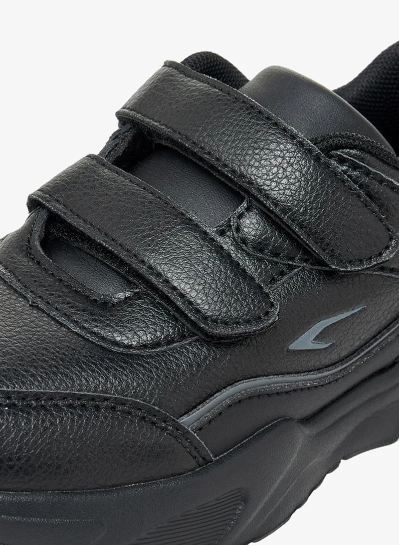 Dash BLACK Unisex Panelled Hook & Loop School Shoes  | Best Price UAE