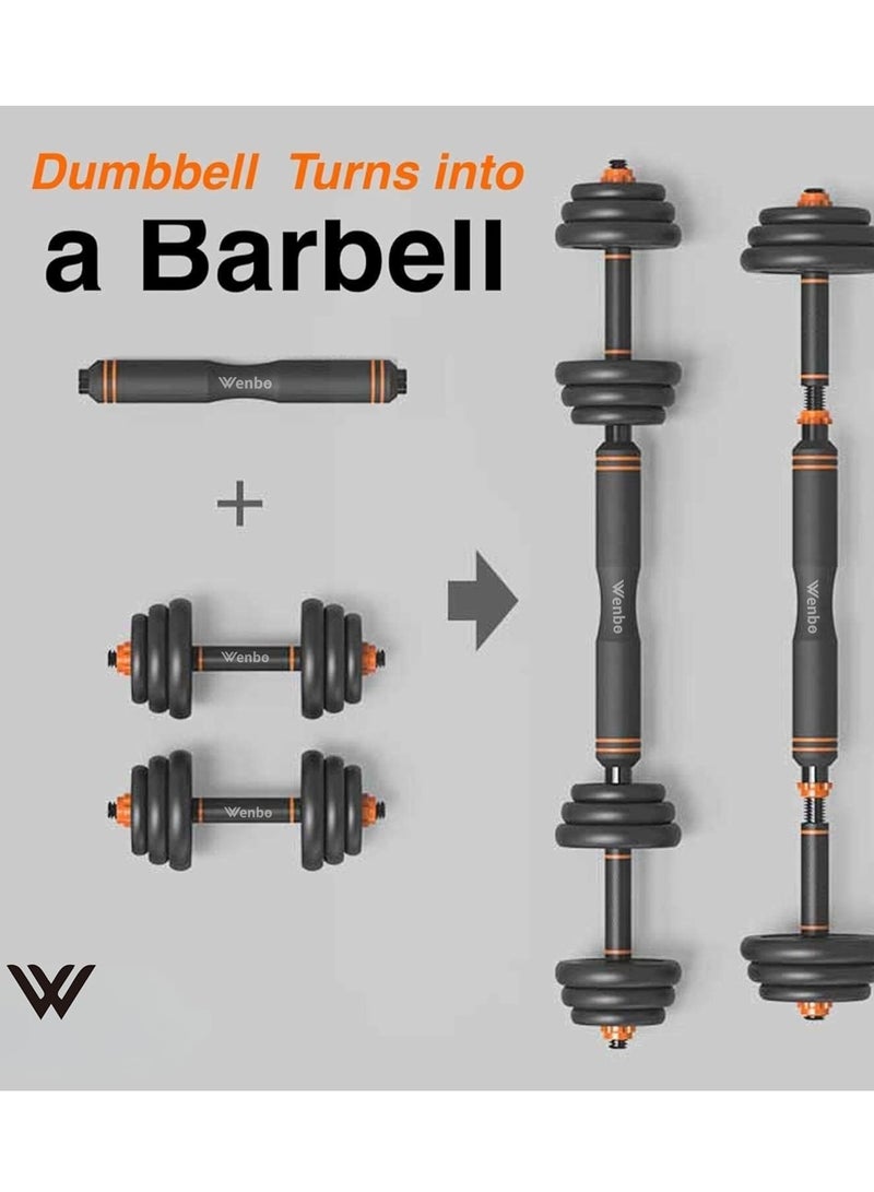 وينبو مجموعة دمبل 4 في 1 مجموعة دمبل للياقة البدنية والعمل المنزلي / باربل / Kettlebell / حوامل تمرين الضغط (10 كجم / 15 كجم / 20 كجم / 25 كجم / 30 كجم) - Image 5