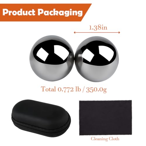 Phaicoilo Chinese Baoding Balls for Hand: 1.38 Inch 0.77lb Meditation Balls for Exercise Stress Balls - Image 2
