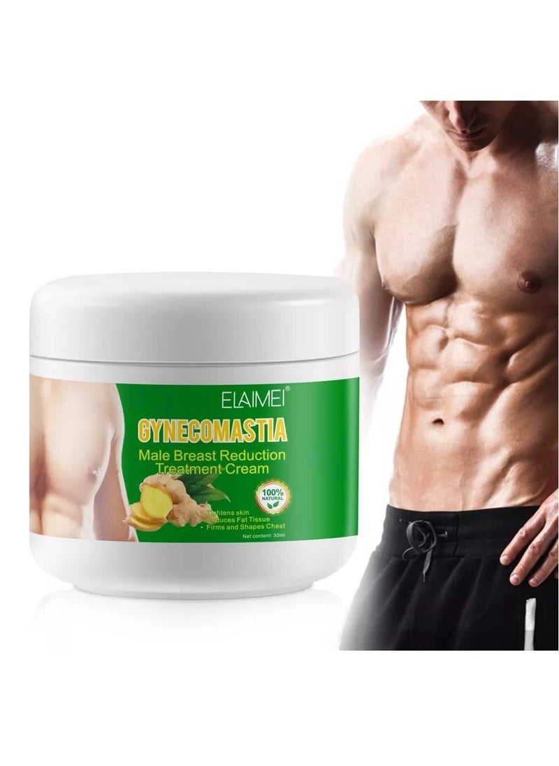 Elaimei - Gynecomastia Tightening Cream Natural Skin Firming Cream with Witch Hazel Ginger Citric Acid Extract Shaping Cream for Chest Body Stomach Tummy Hydrating Cellulite Cream for Men - Image 1