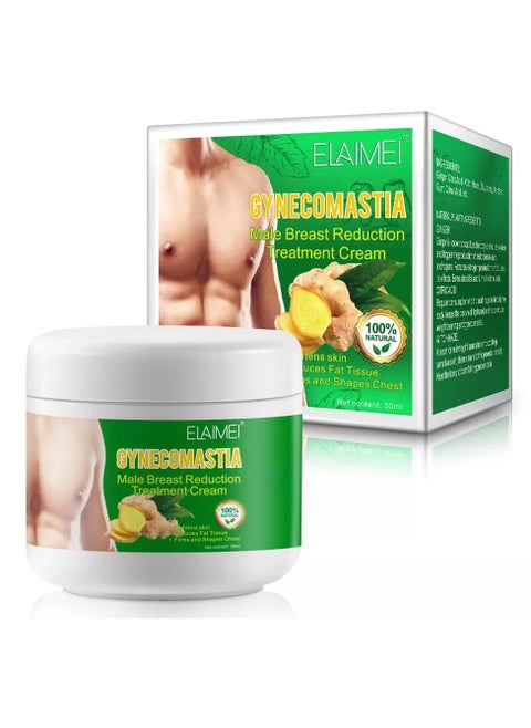 Gynecomastia Tightening Cream Natural Skin Firming Cream with Witch Hazel Ginger Citric Acid Extract Shaping Cream for Chest Body Stomach Tummy Hydrating Cellulite Cream for Men