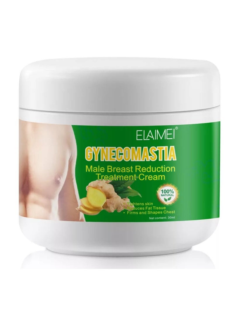 Elaimei - Gynecomastia Tightening Cream Natural Skin Firming Cream with Witch Hazel Ginger Citric Acid Extract Shaping Cream for Chest Body Stomach Tummy Hydrating Cellulite Cream for Men - Image 1
