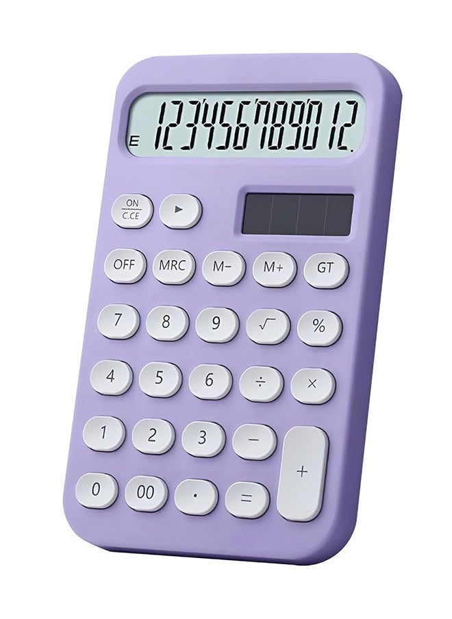 Generic - Desk Calculator, Standard Calculator with 12 Digit Large LCD Display, Cute Calculator with Desktop Dual Power Battery and Solar, Aesthetic Calculator for Office, School and Home Use - Image 1