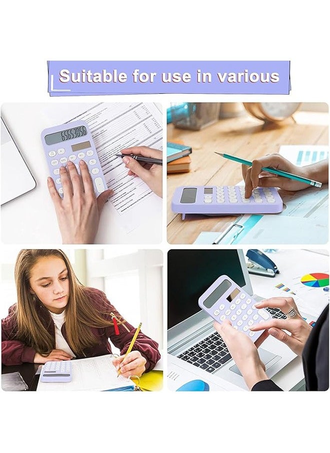 Generic - Desk Calculator, Standard Calculator with 12 Digit Large LCD Display, Cute Calculator with Desktop Dual Power Battery and Solar, Aesthetic Calculator for Office, School and Home Use - Image 1