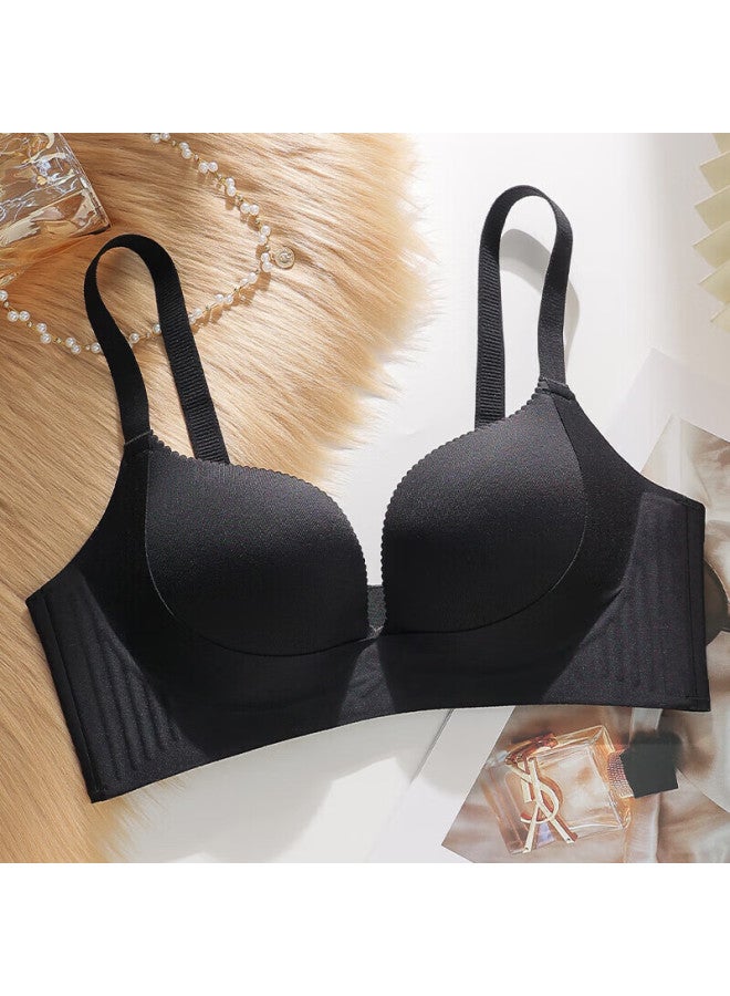 MIIOW Miiow Women's Push-up Bra, Lift And Gather, Enhances Small Breasts, Prevents Sagging, Ladies' Brassiere, Premium Black, Size L - Image 1