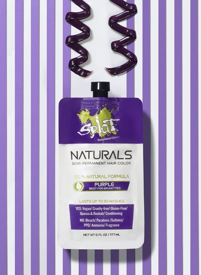 SPLAT Purple Semi Permanent Hair Color, 6 OZ - Image 3