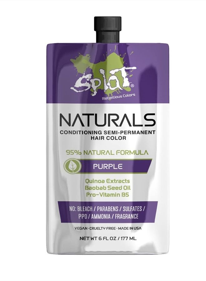SPLAT Purple Semi Permanent Hair Color, 6 OZ - Image 1