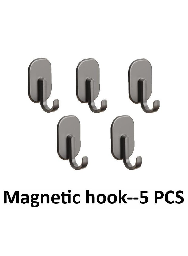 5pcs magnetic suction hooks for household refrigerators, strong magnetic suction hooks, no trace hooks, no punching, multifunctional storage rack - Image 1