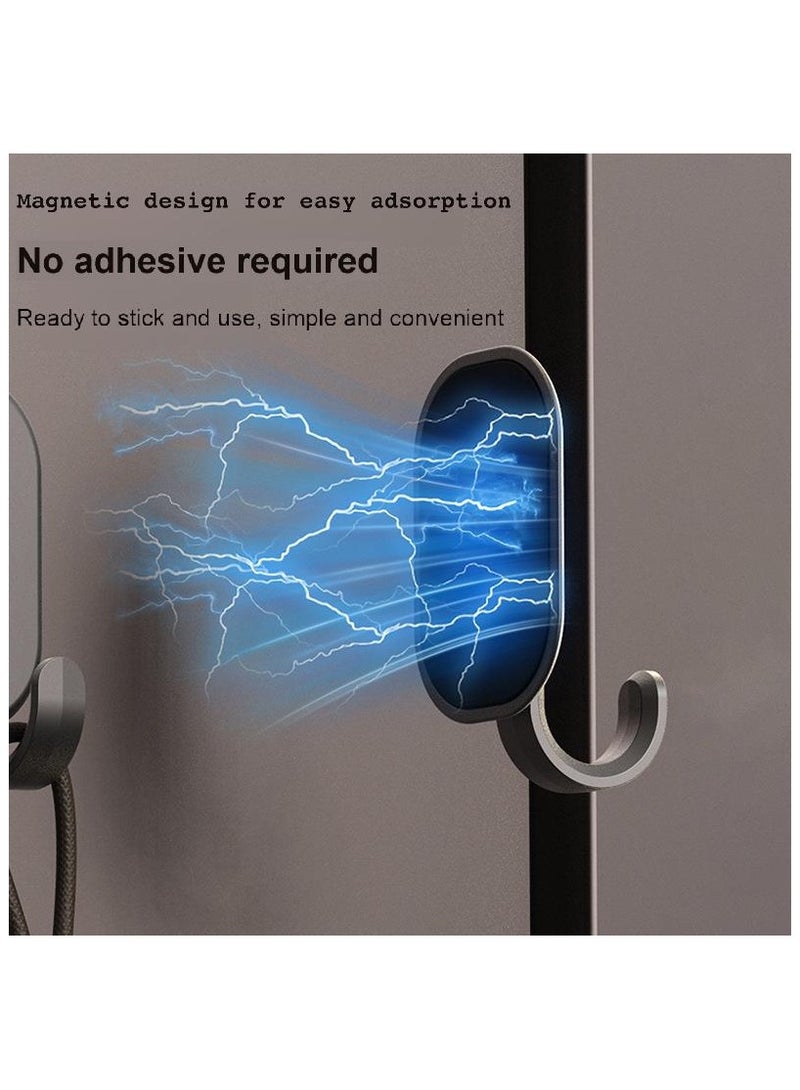 5pcs magnetic suction hooks for household refrigerators, strong magnetic suction hooks, no trace hooks, no punching, multifunctional storage rack - Image 2