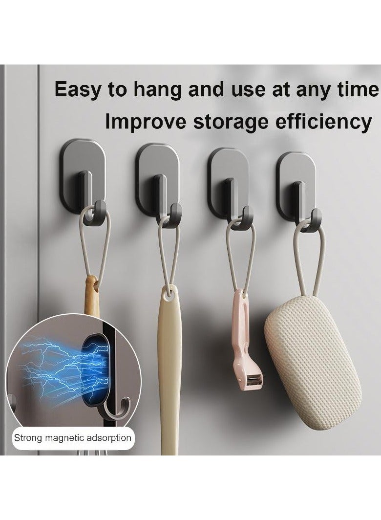 5pcs magnetic suction hooks for household refrigerators, strong magnetic suction hooks, no trace hooks, no punching, multifunctional storage rack - Image 3