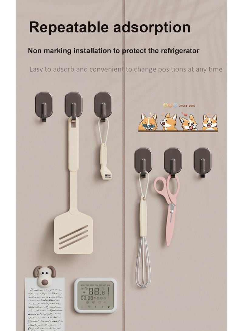 5pcs magnetic suction hooks for household refrigerators, strong magnetic suction hooks, no trace hooks, no punching, multifunctional storage rack - Image 5