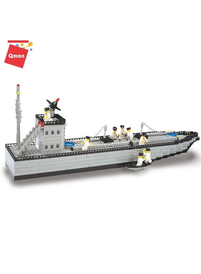 Qman Mine City Carrier Warship 910 Pieces - C112  - Image 3