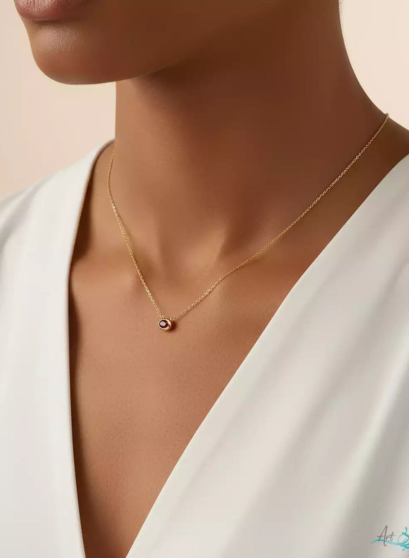 Ruby Art Gold 18K Pure Gold Women’s Necklace – Elegant & Premium Design-1.62  Gram - Image 2
