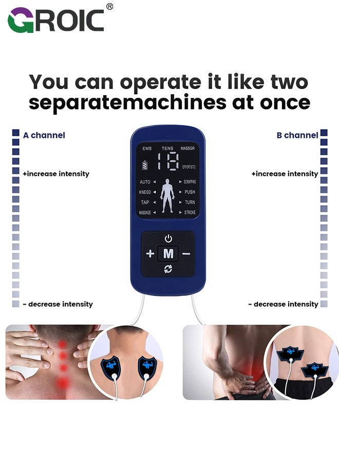 GROIC TENS Machine, Recovery Muscle Stimulator, Back Pain Relief, Sciatica, Neck, Shoulder, Muscle Pain, Electric Massager, Digital TENS Machine with Multiple Customizable Modes, TENS Muscle Stimulator - Image 2