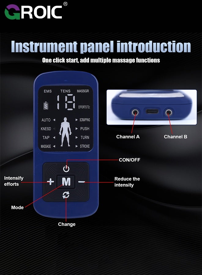 GROIC TENS Machine, Recovery Muscle Stimulator, Back Pain Relief, Sciatica, Neck, Shoulder, Muscle Pain, Electric Massager, Digital TENS Machine with Multiple Customizable Modes, TENS Muscle Stimulator - Image 5