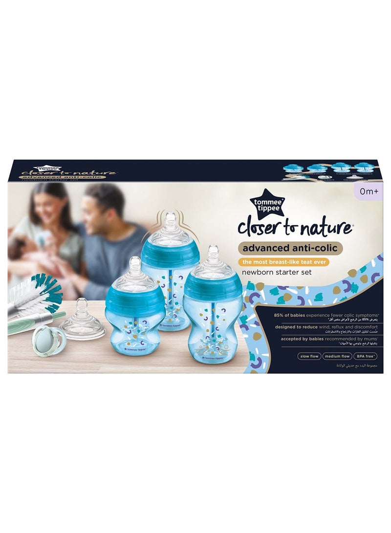 tommee tippee Newborn Baby Bottle Starter Kit, Slow-Flow Breast-Like Teats And Unique Anti-Colic Venting System, Mixed Sizes - Image 3