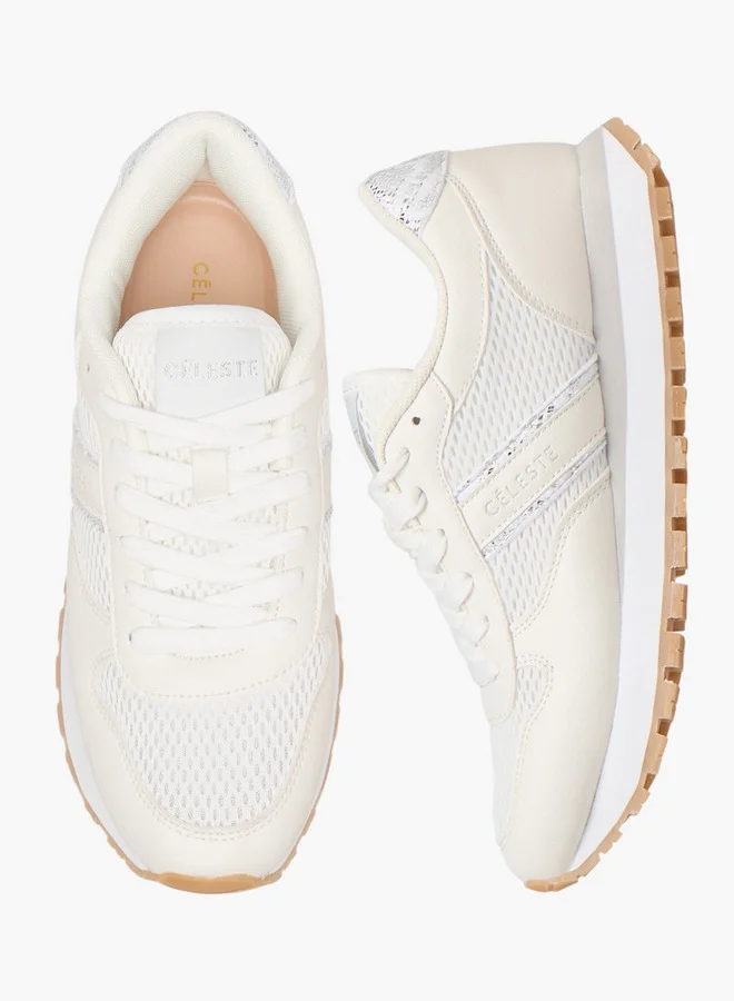 Celeste Women's Panelled Lace-Up Sneakers