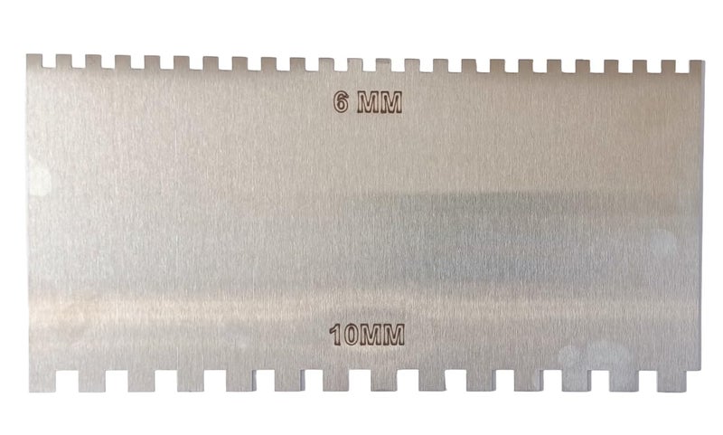 MD Style Notch Metal Trowel For Fixing Tiles, Granite, Marble (6MM & 10MM) (6x12 INCH) - Image 1