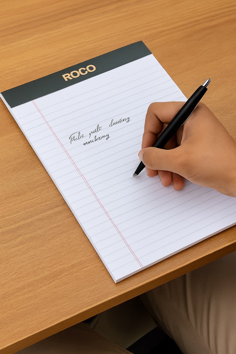 روكو دفتر كتابة روكو A4 – 40 ورقة، ورق مسطر أبيض للاستخدام في المكتب والمدرسة واللوازم المكتبية - Image 2