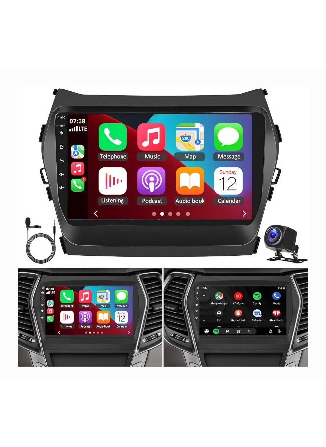 فيريكس شاشة ستيريو سيارة أندرويد هيونداي سانتا في IX45 2013-2017 تدعم Apple Carplay Android Auto لاسلكي واي فاي DSP راديو بلوتوث كاميرا عالية الدقة متضمنة واجهة سريعة 2 جيجا بايت رام 32 جيجا بايت روم  - Image 1