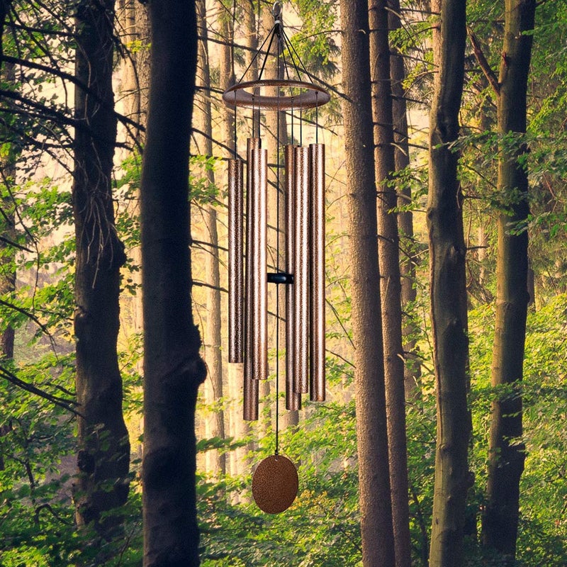 LACHIKA LACHIKA 44 Inch Wind Chimes for Outside Deep Tone Sound Like Church Bell Rings Memorial Mother Day Copper Vein 1pcs Thickness of Tube is 28mm Taiwan Made 