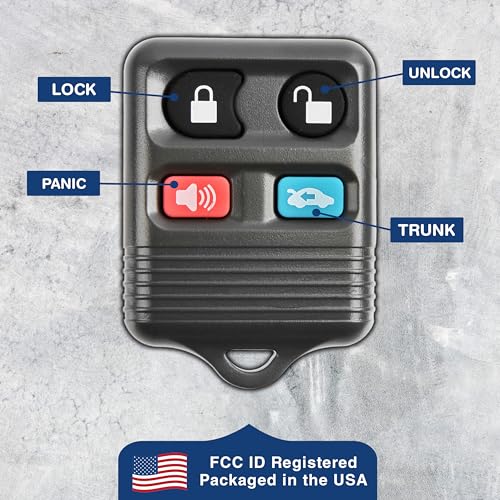 KeylessOption Key Fob for 1995 1996 1997 1998 1999 2000 2001 2002 2003 2004 2005 2006 Ford Crown Victoria Mercury Lincoln Mark VIII Car Remote, 4-Button CWTWB1U313, Programming Guide Included - Image 5