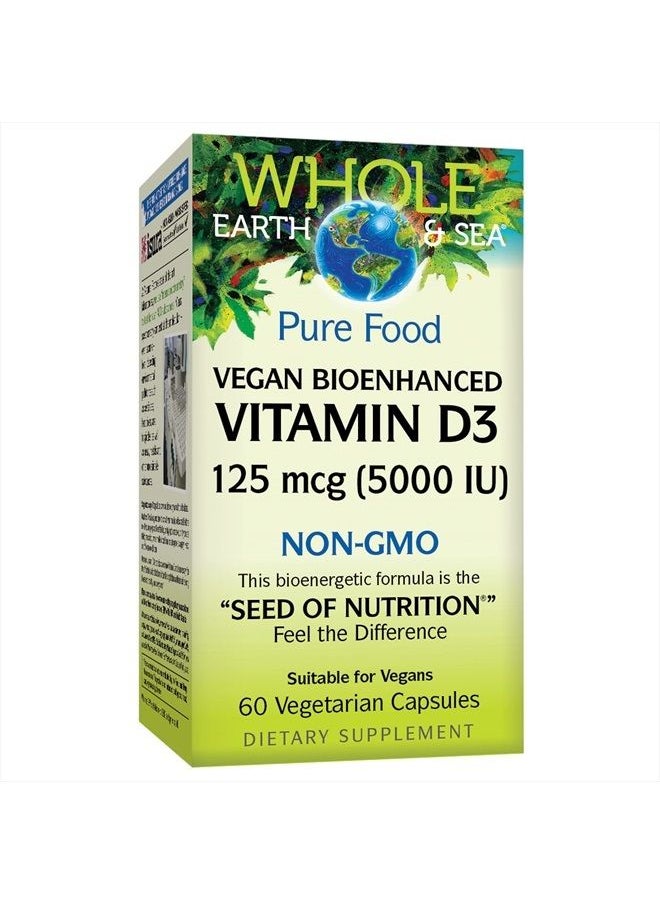 Whole Earth & Sea from Natural Factors, Vitamin D3 5000 IU (125 mcg), Whole Food Supplement, Vegan, 60 Capsules (60 Servings) - pzsku/ZB291B49A6EA3FB367118Z/45/_/1683360561/3483cb7c-4604-4547-b685-f5cd4dbb961f