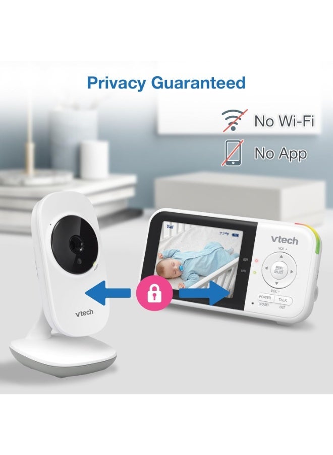 VTech VM819 Video Baby Monitor with 19Hour Battery Life 1000ft Long Range Auto Night Vision 2.8, White - Image 5