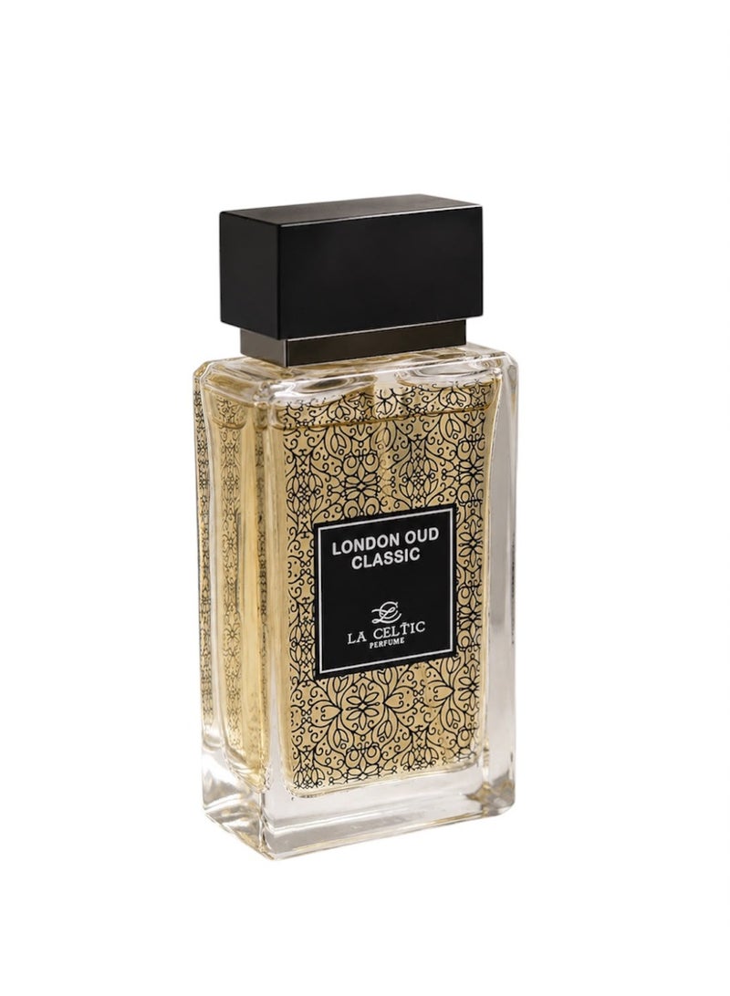سلتيك لندن عود كلاسيك أو دو بارفان 100 مل عطر شرقي خشبي طويل الثبات للجنسين مع العود وخشب الصندل وحبوب التونكا - Image 1