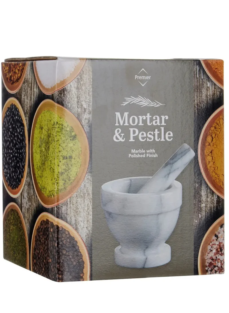 Premier White Marble Mortar And Pestle Set
