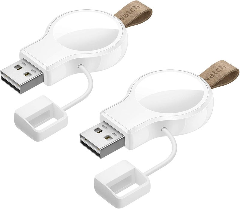 Newdery 𝟐𝟎𝟐𝟒 𝐔𝐩𝐠𝐫𝐚𝐝𝐞𝐝 for Apple Watch Wireless Charger 2 Pack, Portable iWatch Charger, Travel Cordless Charger, Magnetic Wireless Charging Compatible for Apple Watch 10/Ultra/9/8/7/6/5/4/3/2/1/SE - Image 1