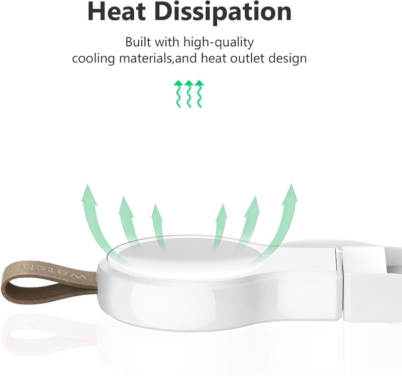 Newdery 𝟐𝟎𝟐𝟒 𝐔𝐩𝐠𝐫𝐚𝐝𝐞𝐝 for Apple Watch Wireless Charger 2 Pack, Portable iWatch Charger, Travel Cordless Charger, Magnetic Wireless Charging Compatible for Apple Watch 10/Ultra/9/8/7/6/5/4/3/2/1/SE - Image 5