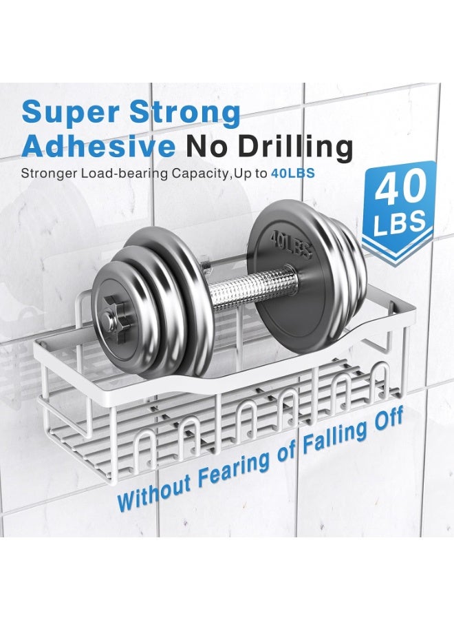 Shower Caddy 5 Pack,Adhesive Shower Organizer for Bathroom Storage&Home Decor&Kitchen,No Drilling,Large Capacity,Rustproof Stainless Steel Bathroom Organizer,Shower Shelves for Inside Shower - Image 4