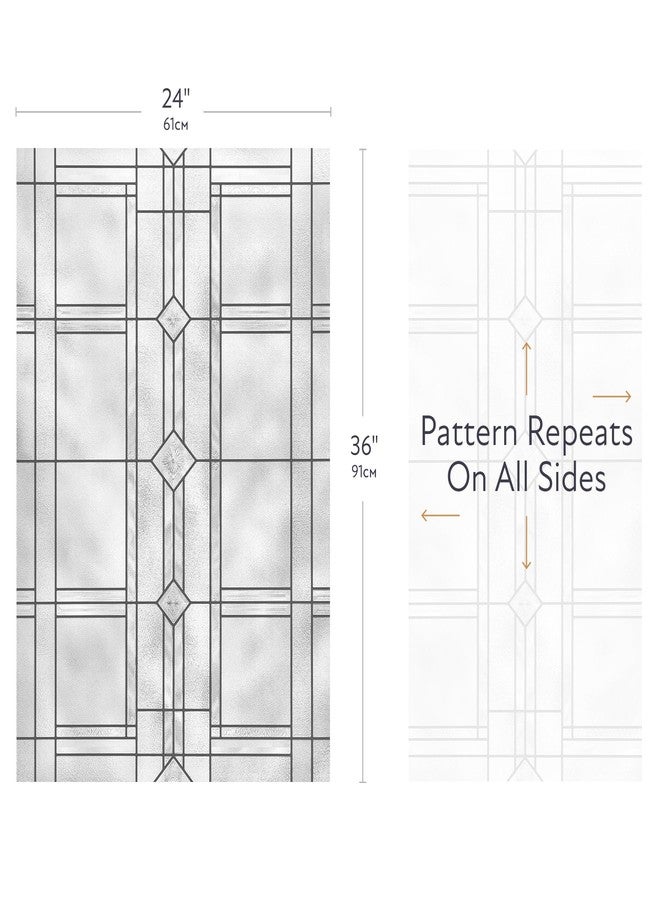 آرت سكيب آرتسكيب جنيف | غشاء نافذة للخصوصية بنمط زجاج معشق مزخرف | غير لاصق ويوفر حماية من الأشعة فوق البنفسجية | سهل التركيب والإزالة | 24 × 36 بوصة | صنع في الولايات المتحدة الأمريكية - Image 3
