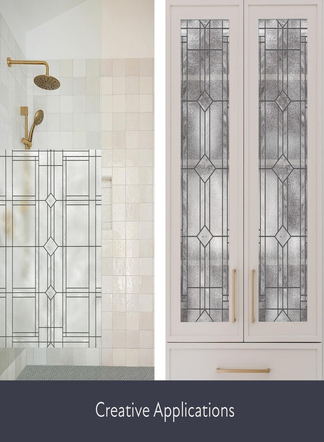 آرت سكيب آرتسكيب جنيف | غشاء نافذة للخصوصية بنمط زجاج معشق مزخرف | غير لاصق ويوفر حماية من الأشعة فوق البنفسجية | سهل التركيب والإزالة | 24 × 36 بوصة | صنع في الولايات المتحدة الأمريكية - Image 5