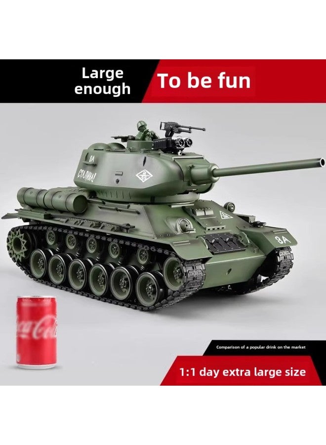 Oversized Tiger Remote Control Tank Toy Professional Boy Electric Cannon Alloy Model Car Crawler-Color: Simulated Crawler/proportional Throttle, Smoking Can Emit Water Bombs/barrel Lifting-Specifications: A Set Of Batteries + Remote Control Batteries + High-end Gift Box  - Image 3