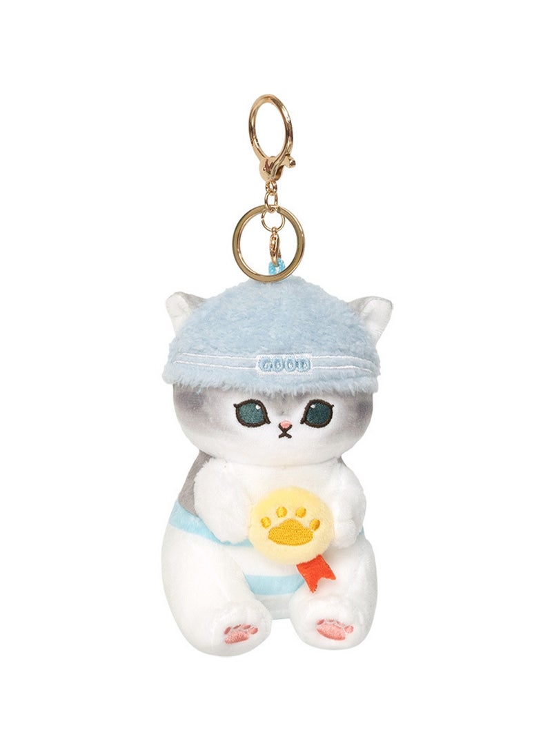 10cm Swimming Cat Pendant Keychain Plush Doll Mofusand Cat Character Backpack Accessories Cartoon Accessories Doll Gift  - Image 1