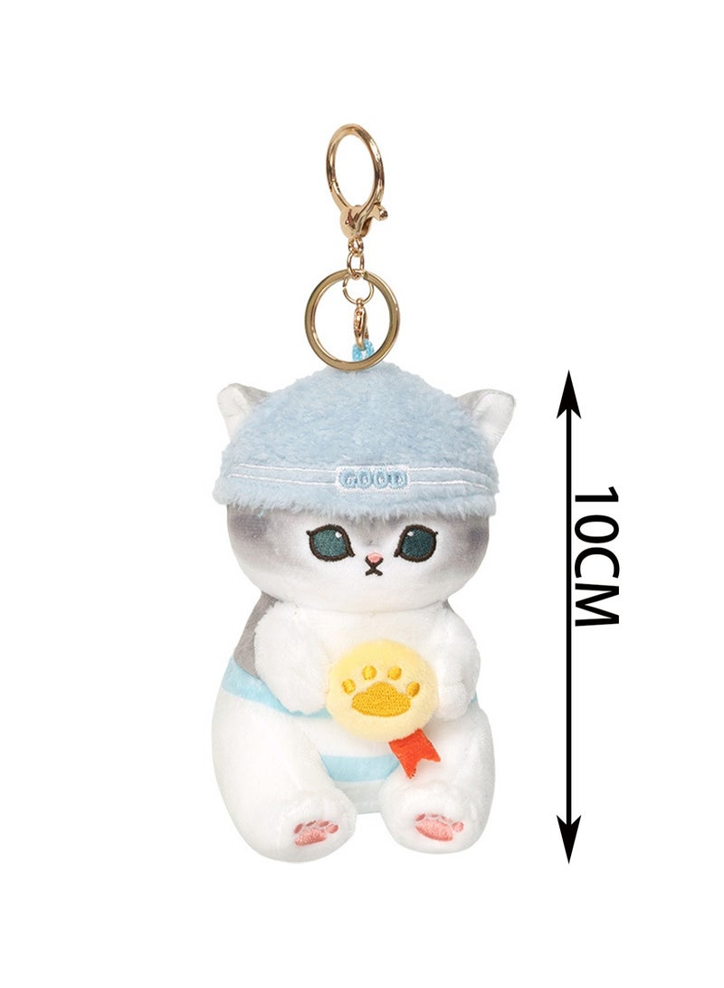 10cm Swimming Cat Pendant Keychain Plush Doll Mofusand Cat Character Backpack Accessories Cartoon Accessories Doll Gift  - Image 2