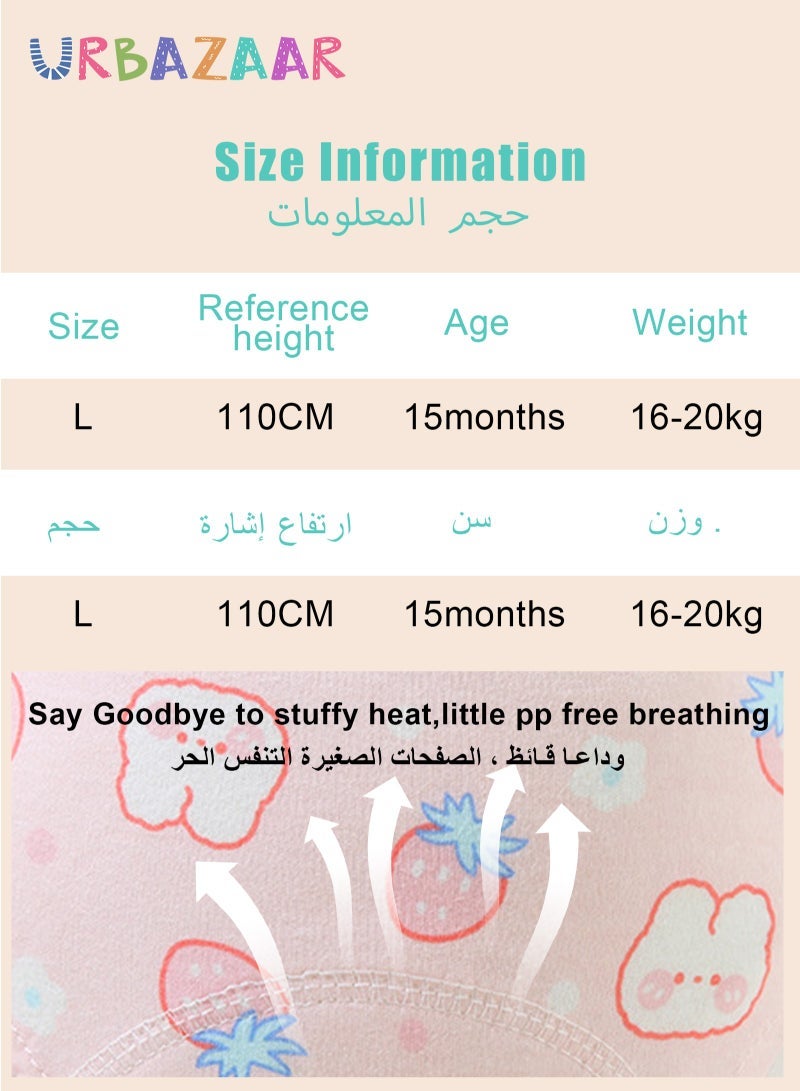 URbazaar Baby Potty Training Underwear for Boys and Girls, 4 Pack Absorbent Training Pants for Toddlers with Printed Reusable Cotton Toilet Training Pants for 12-18kg Kids (2-4 Years/110 yards) - Image 4