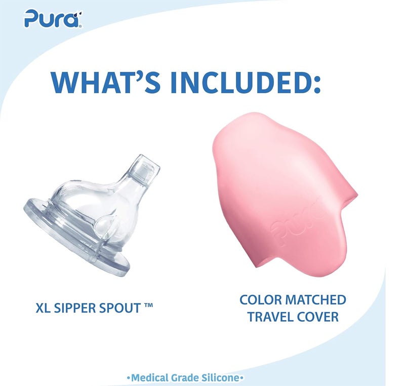 Pura Kiki 9oz260ml Stainless Steel Insulated Sippy Bottle wSleeve PlasticFree MadeSafe Certified MedicalGrade Silicone Sipper Spout Fast Flow Rate for Kids Toddlers Babies  Infant  Unicorn - Image 2