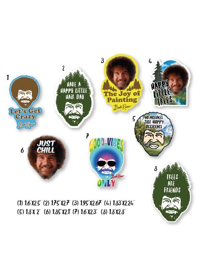 GAMAGO Bob Ross Temporary Tattoos | 2 Sets of 8 Tattoos - Image 2