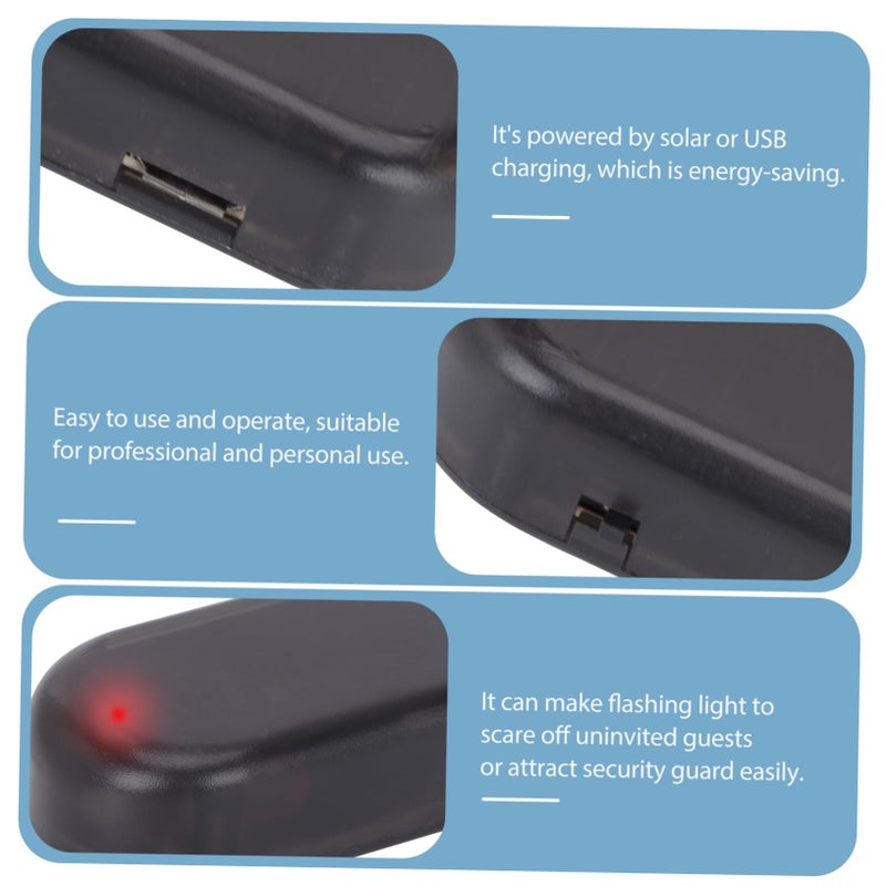 Solar Car Alarm Light 2 Pack LED Flashing Warning Light Black Vehicle Security Anti Theft Light - Image 4