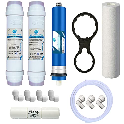 Shapure Ro Service Kit With Membrane & Filter For Water Purifier (All Type) (Ro Membrane Inline+Spun+Carbon+Sediment)(Yearly Kit Pack Of 8) (Yearly 1+1 Kit) - Image 1