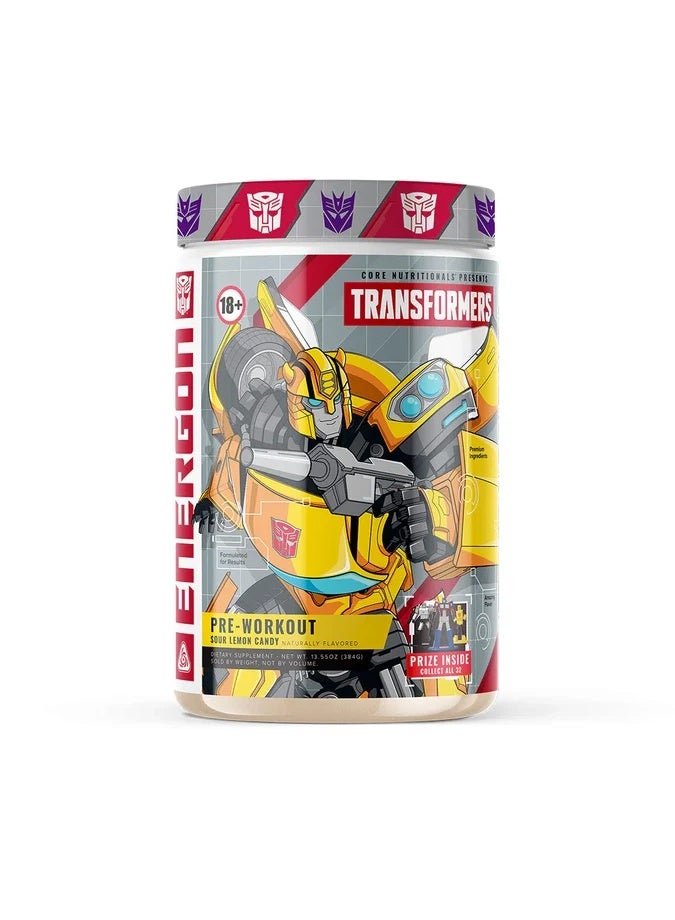 Core Nutritionals Transformers ENERGON Pre-Workout, Bumblebee Edition, Sour Lemon Candy Flavor - Image 1