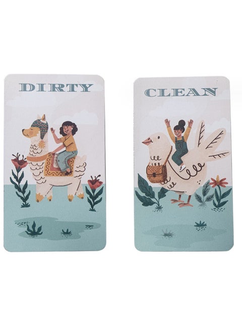 Girl Riding On A Mount (Front And Back) Dishwasher Magnets Clean Dirty Sign Scratch Resistant Strong Magnet Or 3m Adhesive Option Indicator Tells If Dishes Are Clean Or Dirty