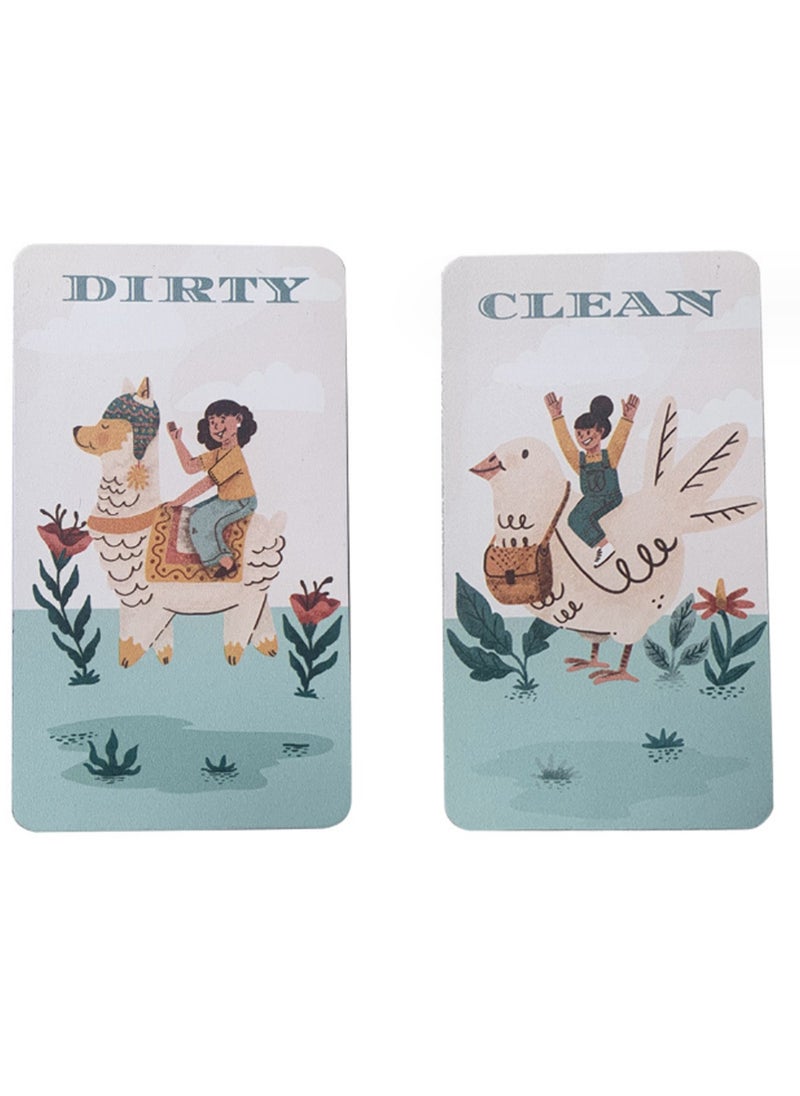 Girl Riding On A Mount (Front And Back) Dishwasher Magnets Clean Dirty Sign Scratch Resistant Strong Magnet Or 3m Adhesive Option Indicator Tells If Dishes Are Clean Or Dirty