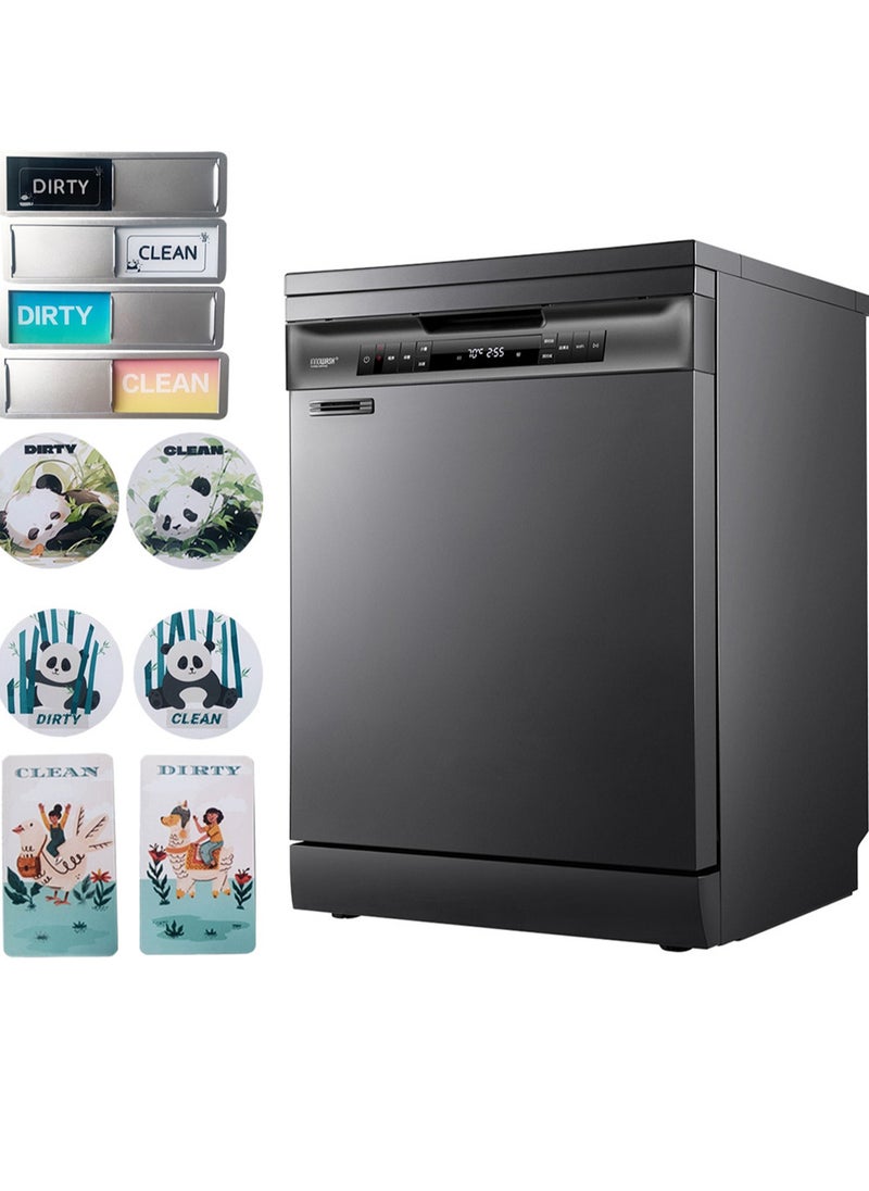 Girl Riding On A Mount (Front And Back) Dishwasher Magnets Clean Dirty Sign Scratch Resistant Strong Magnet Or 3m Adhesive Option Indicator Tells If Dishes Are Clean Or Dirty