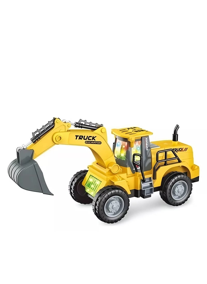 Rally Mini Excavator Bulldozer Truck Toy Push Light Sound  - Image 2